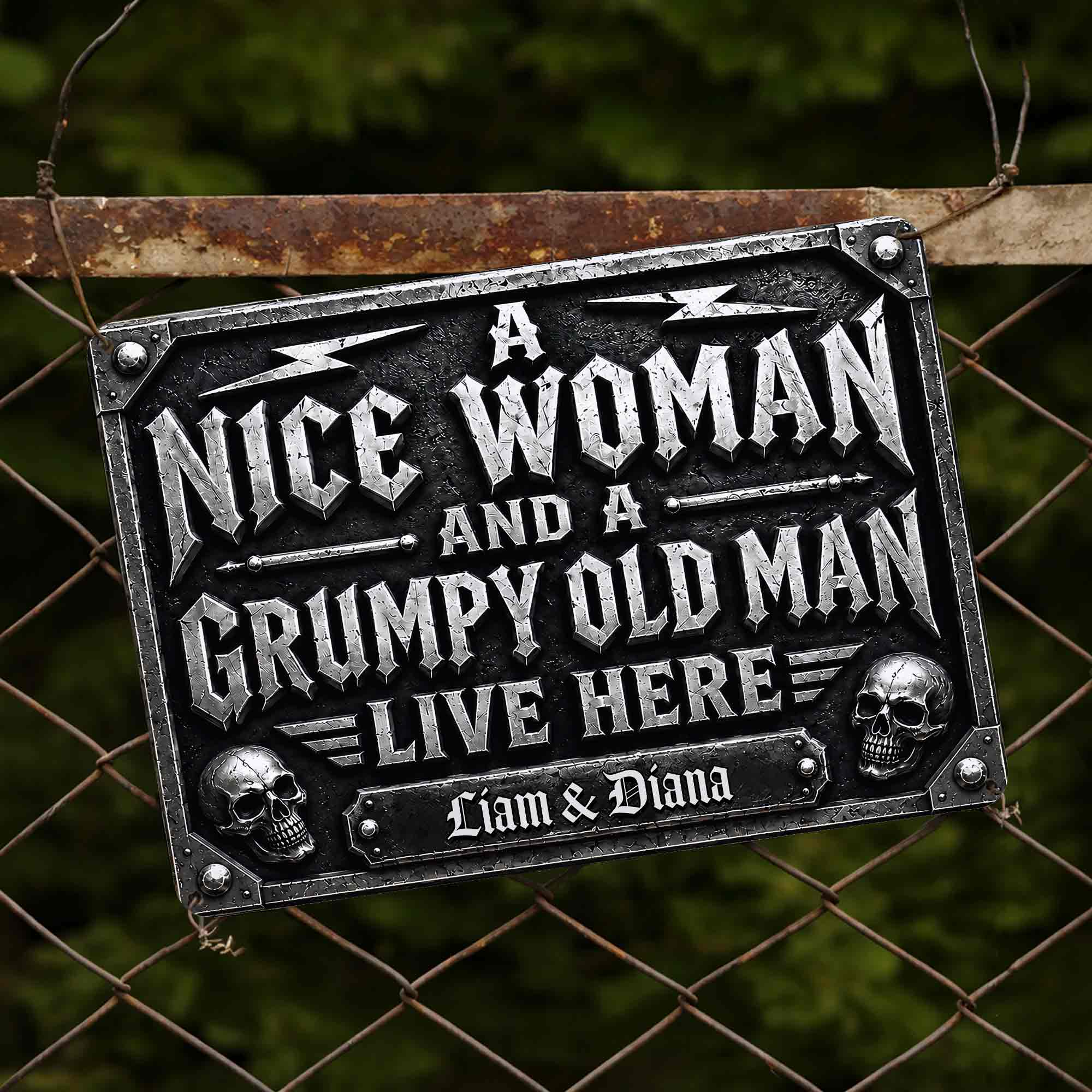 Personalized Metal Sign Custom Name Gift for Couples Home Decor