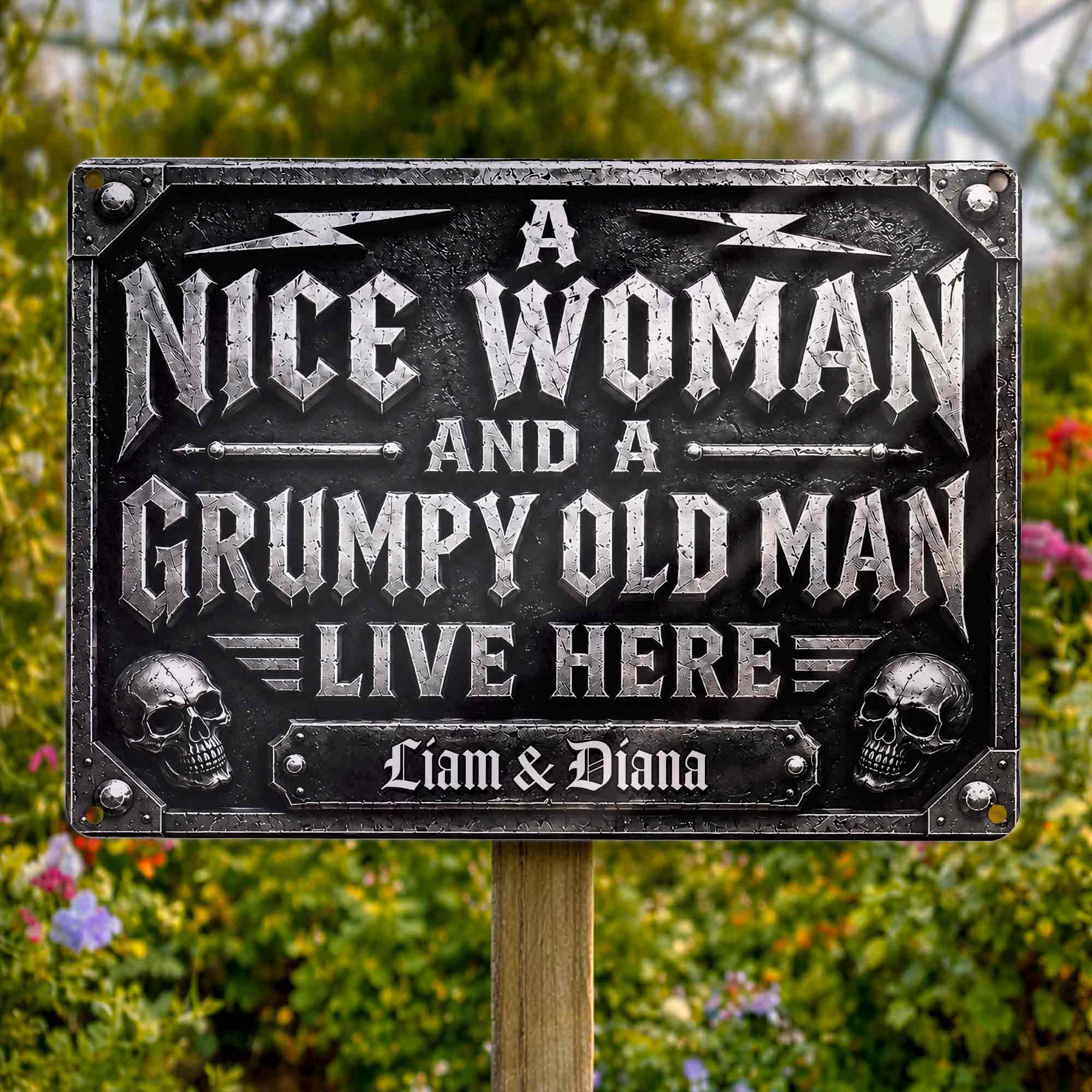Personalized Metal Sign Custom Name Gift for Couples Home Decor
