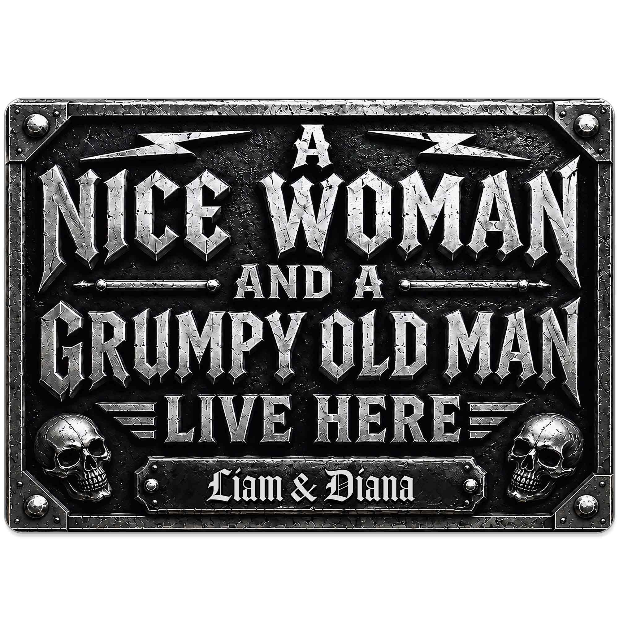 Personalized Metal Sign Custom Name Gift for Couples Home Decor