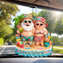 Load image into Gallery viewer, Personalized Couples Wood Ornament Custom Name Gift for Anniversary
