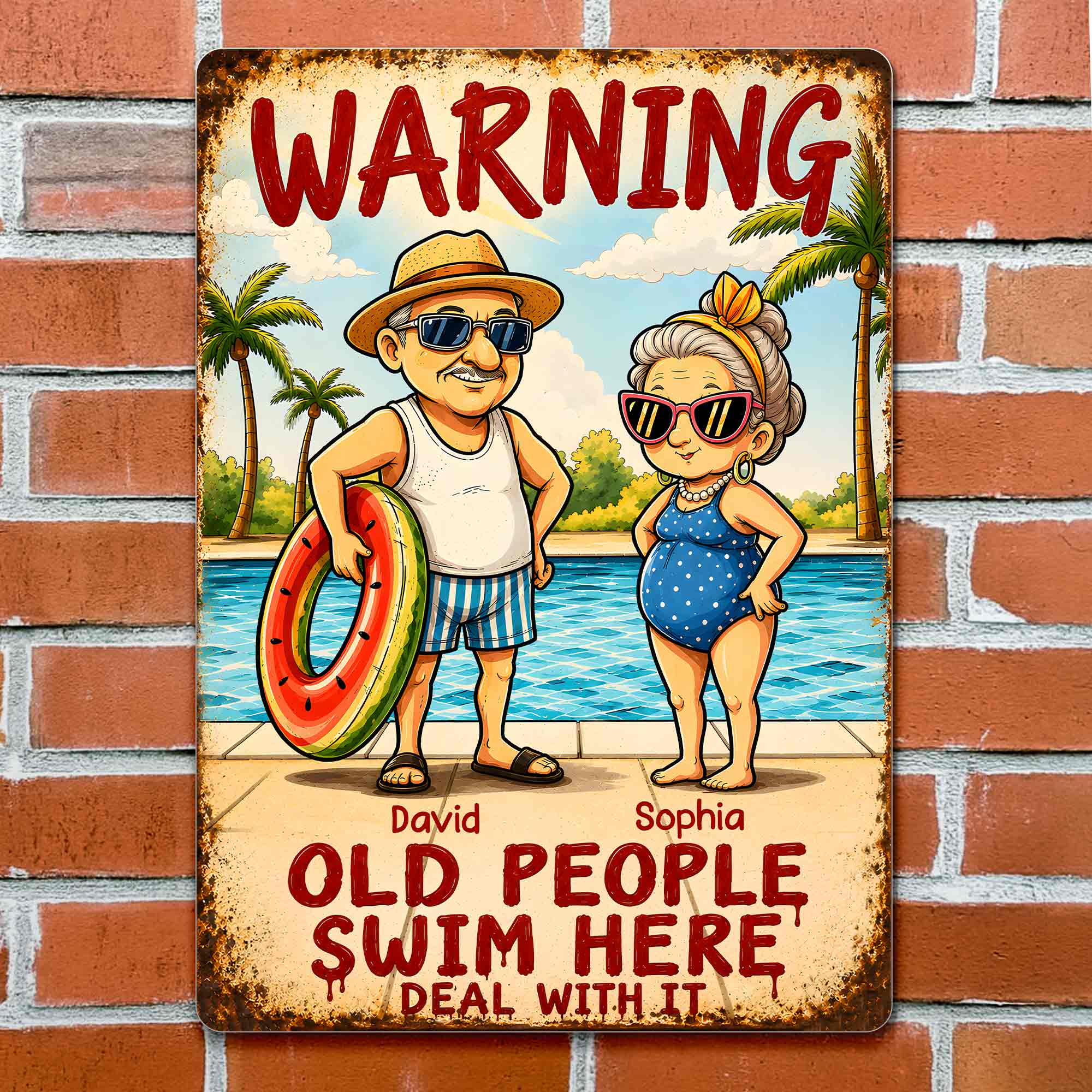 Personalized Metal Sign Custom Name Gift for Couples