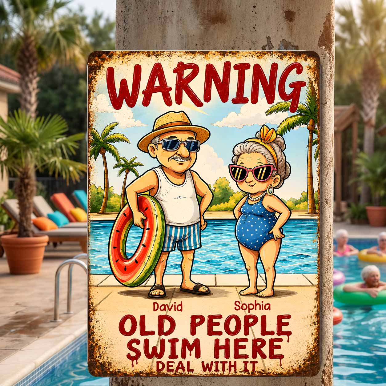 Personalized Metal Sign Custom Name Gift for Couples