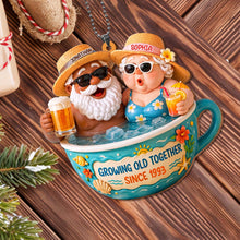 Load image into Gallery viewer, Personalized Wood Ornament Beach Couple Gift for Anniversary
