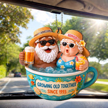 Load image into Gallery viewer, Personalized Wood Ornament Beach Couple Gift for Anniversary
