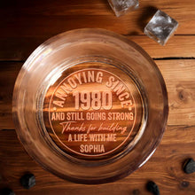 Load image into Gallery viewer, Personalized Engraved Whiskey Glass Custom Date Gift for Him
