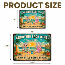 Load image into Gallery viewer, Personalized Metal Sign for Couples Custom Names Beach Decor
