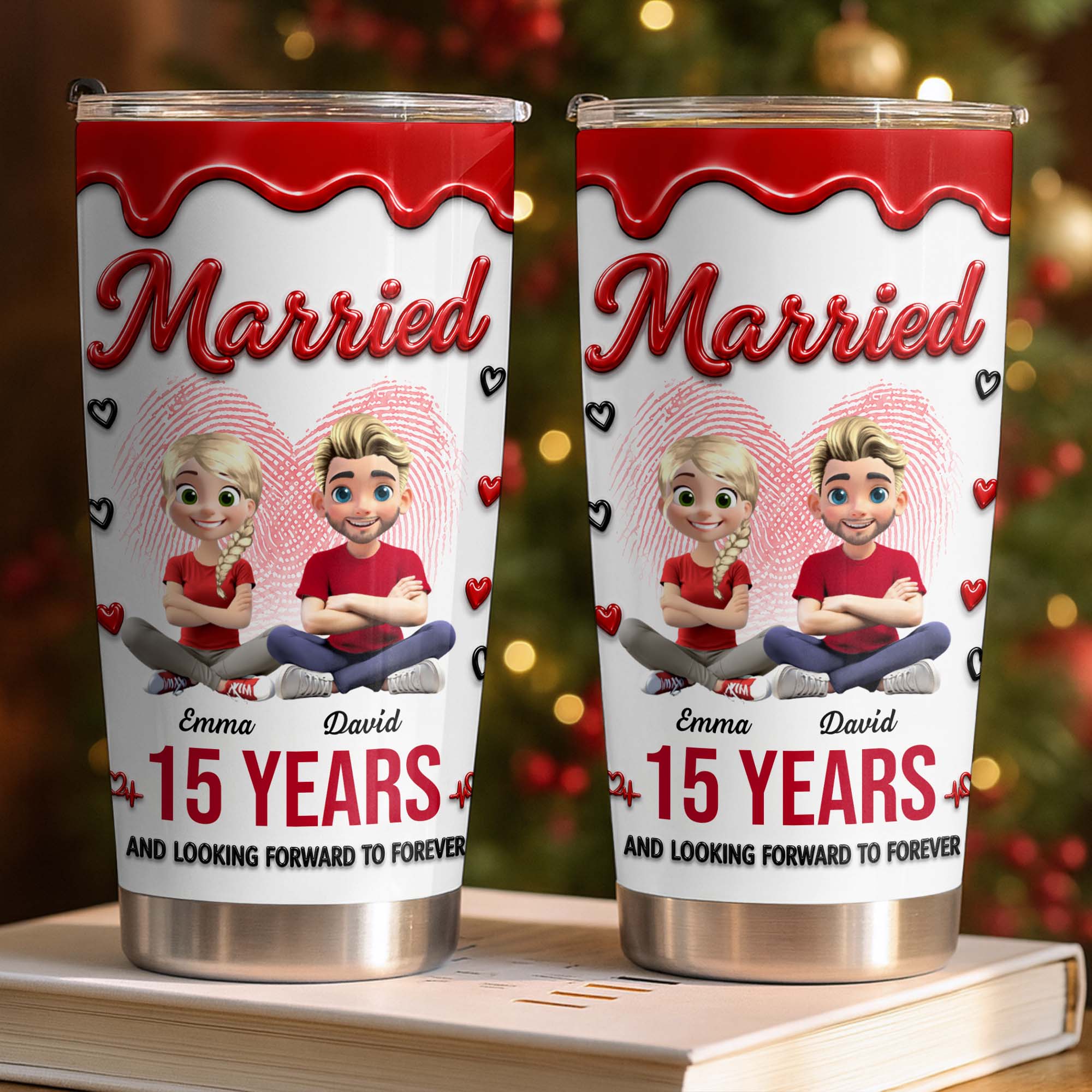 Personalized 20oz Stainless Steel Tumbler Custom Couple Gift