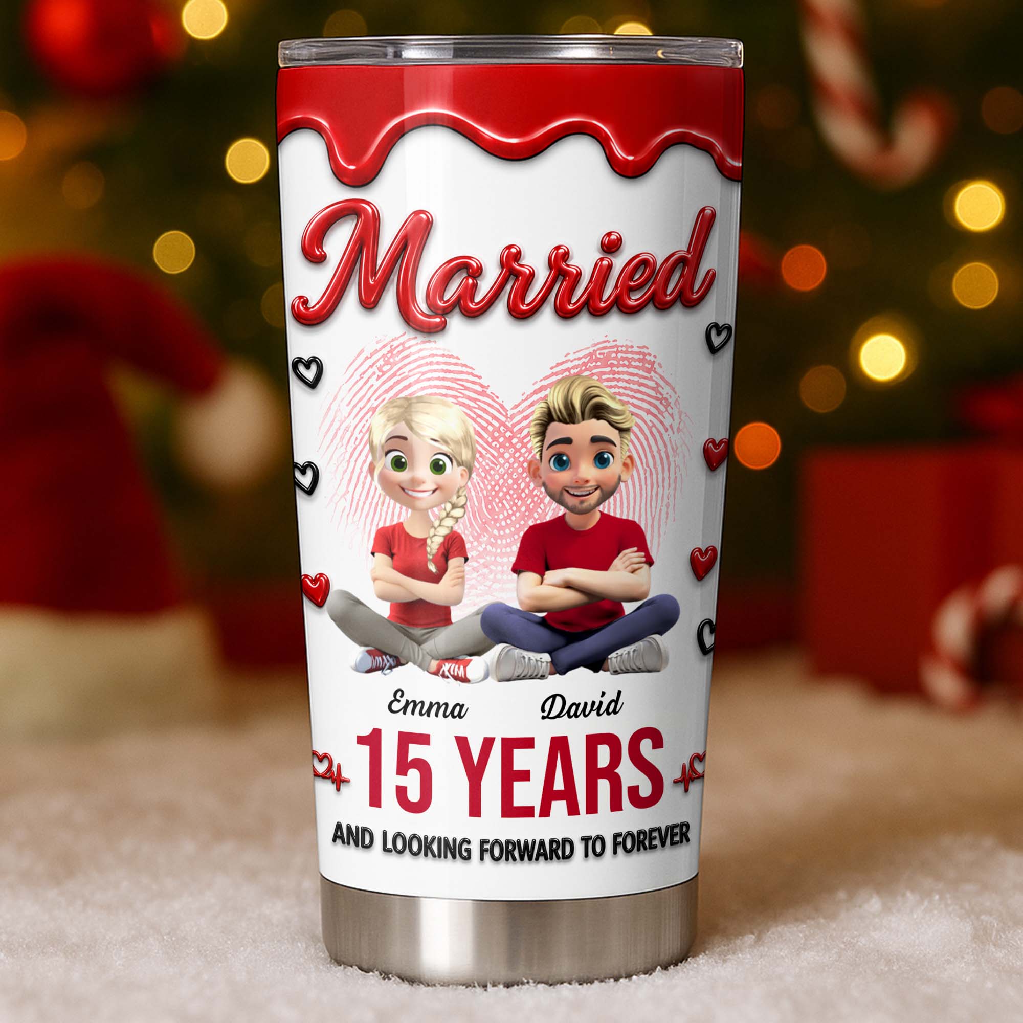 Personalized 20oz Stainless Steel Tumbler Custom Couple Gift