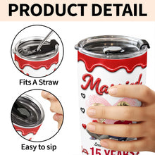 Load image into Gallery viewer, Personalized 20oz Stainless Steel Tumbler Custom Couple Gift
