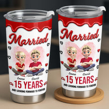 Load image into Gallery viewer, Personalized 20oz Stainless Steel Tumbler Custom Couple Gift
