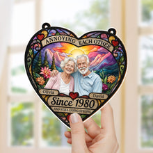 Load image into Gallery viewer, Personalized Heart Sunset Suncatcher Custom Couple Gift
