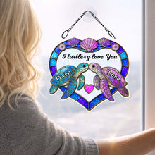 Load image into Gallery viewer, Personalized Sea Turtle Suncatcher Custom Gift for Couples
