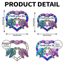 Load image into Gallery viewer, Personalized Sea Turtle Suncatcher Custom Gift for Couples
