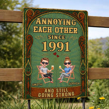 Load image into Gallery viewer, Personalized Metal Sign Custom Names Couples Gift Anniversary
