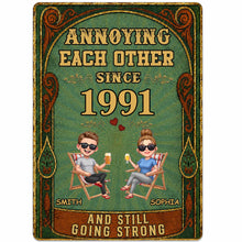 Load image into Gallery viewer, Personalized Metal Sign Custom Names Couples Gift Anniversary
