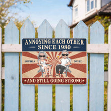 Load image into Gallery viewer, Personalized Metal Sign Custom Couple Art Anniversary Gift
