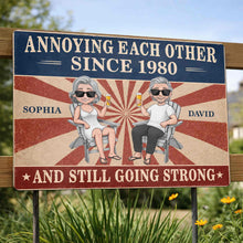 Load image into Gallery viewer, Personalized Metal Sign Custom Couple Art Anniversary Gift
