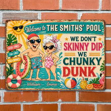 Load image into Gallery viewer, Personalized Metal Sign Welcome to Our Pool Gift for Couples
