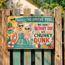 Load image into Gallery viewer, Personalized Metal Sign Welcome to Our Pool Gift for Couples

