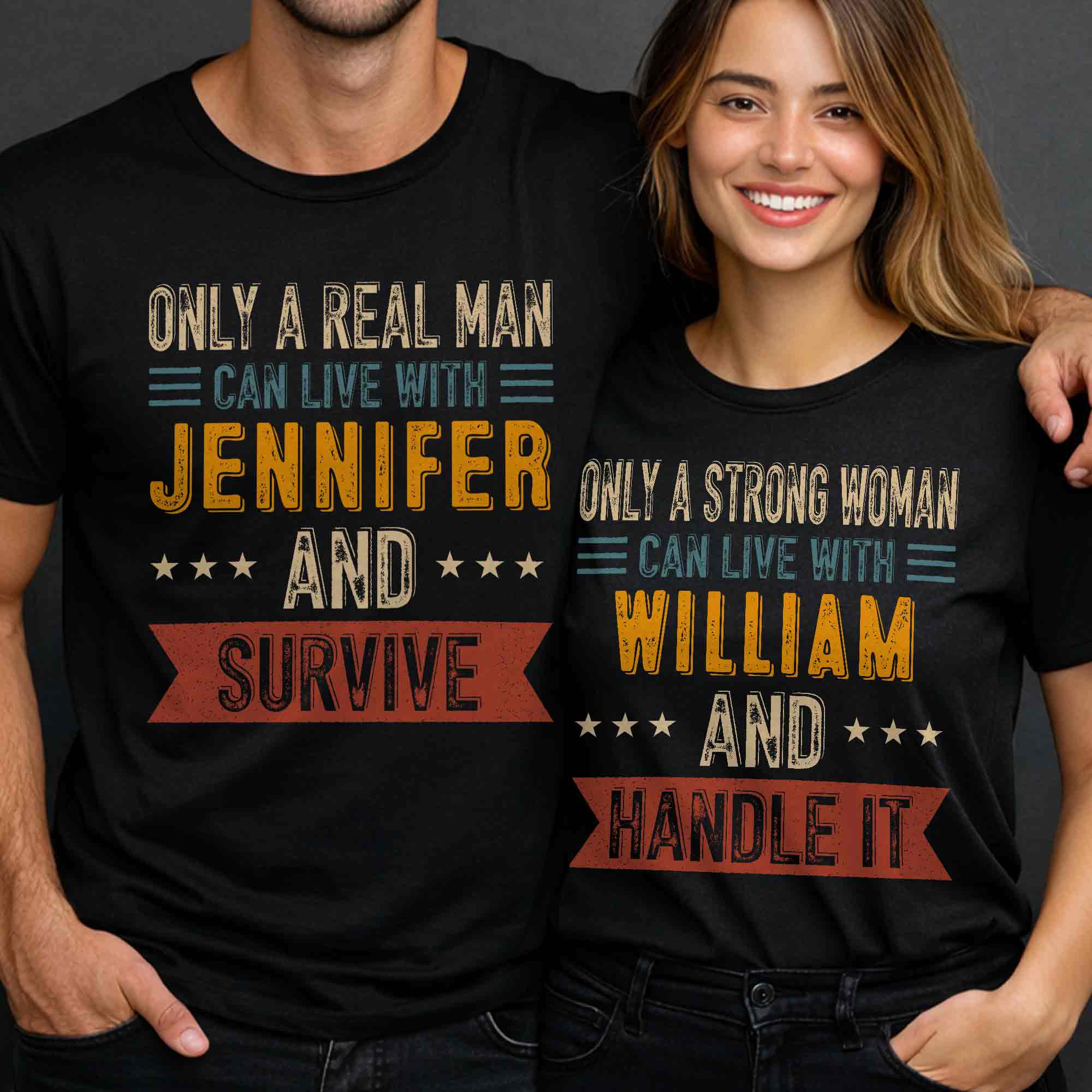 Personalized Strong Woman Custom T-shirt Hoodie Gift for Couples
