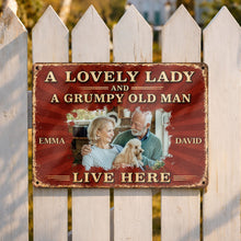 Load image into Gallery viewer, Personalized Metal Sign Custom Name Dog Lovers Gift for Couples
