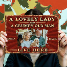 Load image into Gallery viewer, Personalized Metal Sign Custom Name Dog Lovers Gift for Couples
