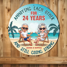 Load image into Gallery viewer, Personalized Beach Couple Metal Sign Custom Name Gift

