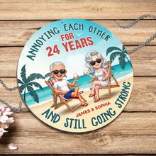 Load image into Gallery viewer, Personalized Beach Couple Metal Sign Custom Name Gift
