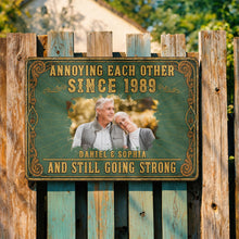 Load image into Gallery viewer, Personalized Metal Sign Custom Couple Photo Special Year Gift
