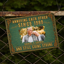 Load image into Gallery viewer, Personalized Metal Sign Custom Couple Photo Special Year Gift
