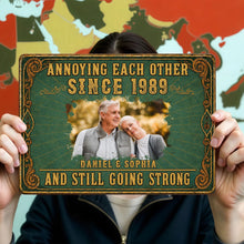 Load image into Gallery viewer, Personalized Metal Sign Custom Couple Photo Special Year Gift
