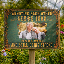 Load image into Gallery viewer, Personalized Metal Sign Custom Couple Photo Special Year Gift
