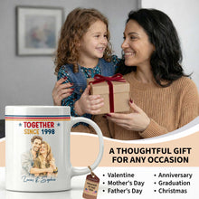 Load image into Gallery viewer, Personalized Retro Couple Portrait Coffee Mug Custom Art Gift
