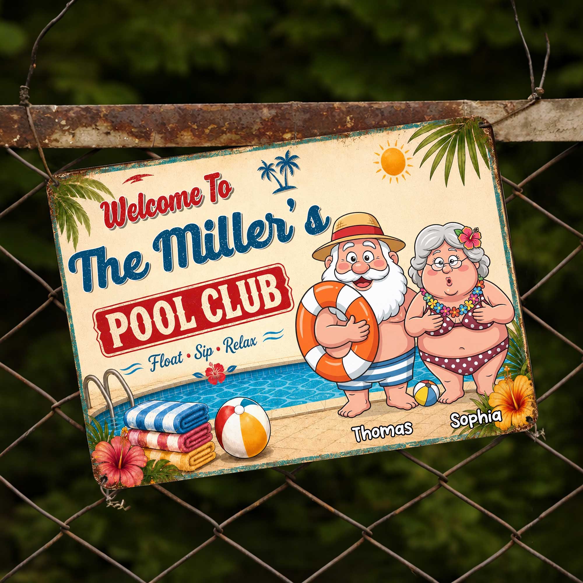 Personalized Metal Sign Custom Name Couple Gift for Home