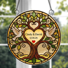 Load image into Gallery viewer, Personalized Tree of Life Suncatcher Custom Name Gift for Couple
