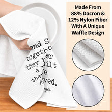 Load image into Gallery viewer, Personalized Kitchen Towel with Custom Names Couples Gift
