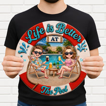 Load image into Gallery viewer, Personalized Custom Shaped Wood Sign for Couples Beach Decor
