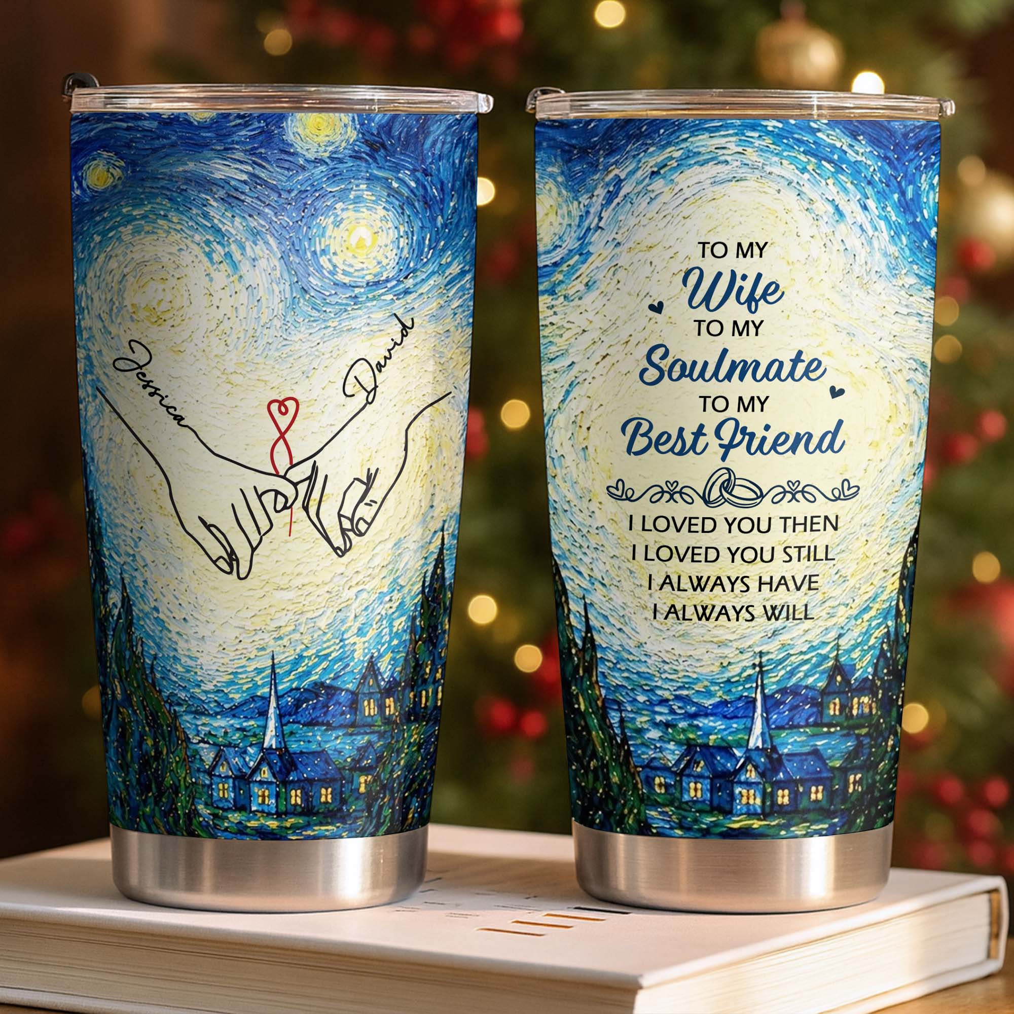 Personalized Stainless Steel Tumbler Custom Name Gift for Wife