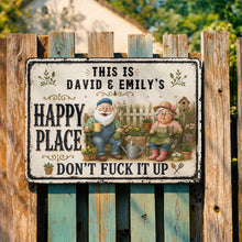 Load image into Gallery viewer, Personalized Metal Sign Custom Couple Gift for Garden Home
