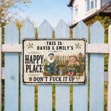 Load image into Gallery viewer, Personalized Metal Sign Custom Couple Gift for Garden Home

