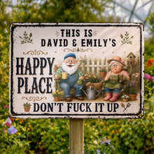 Load image into Gallery viewer, Personalized Metal Sign Custom Couple Gift for Garden Home
