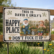 Load image into Gallery viewer, Personalized Metal Sign Custom Couple Gift for Garden Home
