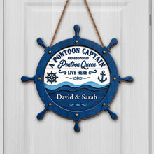 Load image into Gallery viewer, Personalized Nautical Wood Sign Custom Name for Couples Gift
