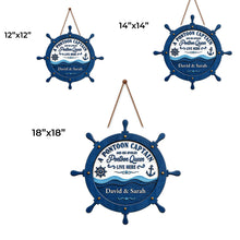 Load image into Gallery viewer, Personalized Nautical Wood Sign Custom Name for Couples Gift
