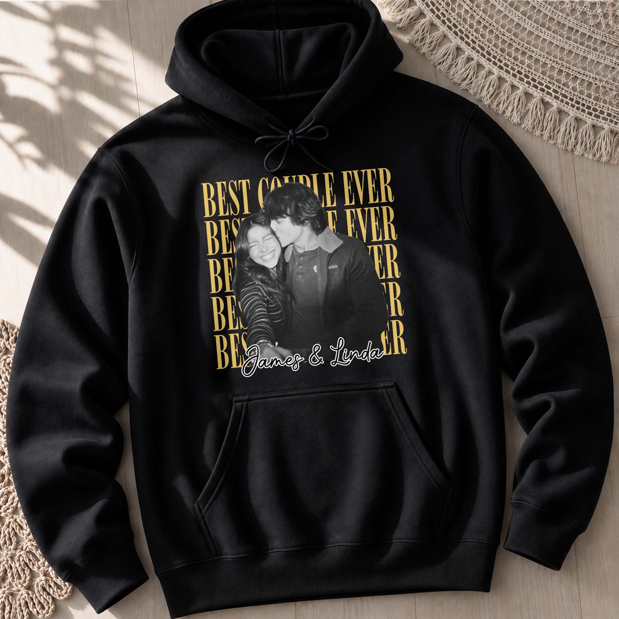 Personalized Couple Photo Upload Shirt Custom Names Gift