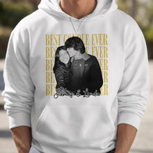 Load image into Gallery viewer, Personalized Couple Photo T-shirt &amp; Hoodie Custom Name Gift
