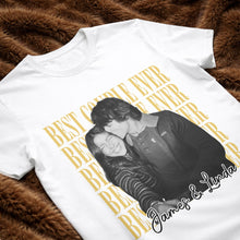 Load image into Gallery viewer, Personalized Couple Photo T-shirt &amp; Hoodie Custom Name Gift
