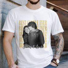 Load image into Gallery viewer, Personalized Couple Photo T-shirt &amp; Hoodie Custom Name Gift

