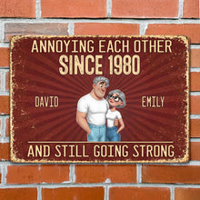 Load image into Gallery viewer, Personalized Metal Sign Custom Couple Art for Anniversary Gift
