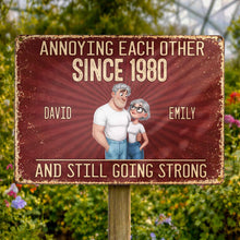 Load image into Gallery viewer, Personalized Metal Sign Custom Couple Art for Anniversary Gift
